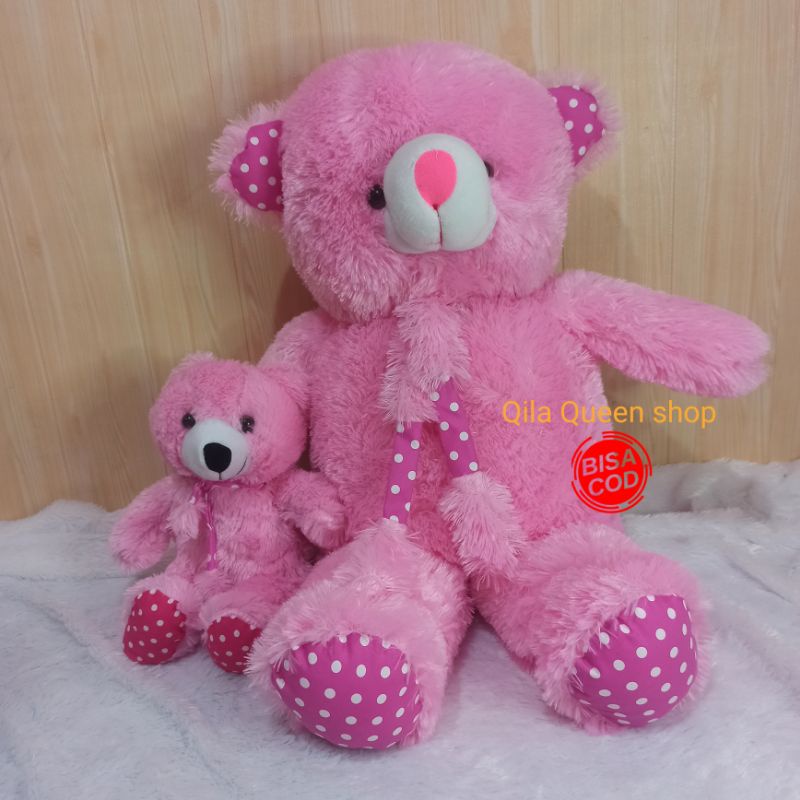 boneka Teddy bear Syal XL 75CM  beranak 1