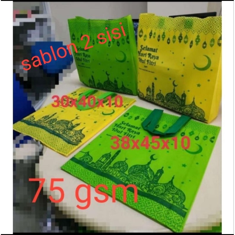 

Tas Parcel Lebaran Idul Fitri, Tas Hantaran, Goodie Bag, Spunbond Lebaran Tebal Berkualitas
