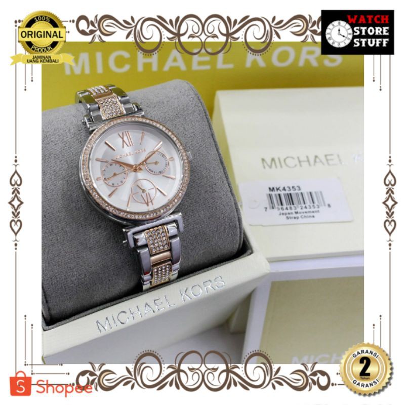 JAM TANGAN PRIA WANITA | RANTAI | KULIT | KARET | MURAH | WANITA MICHAEL KORS SOFIE MK 4353 ORIGINAL