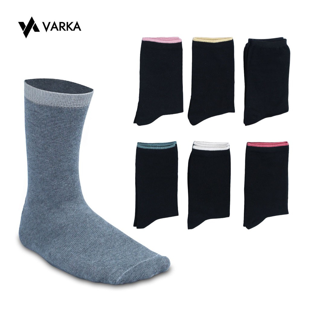 Kaos Kaki Pria Varka Socks V 128 Kaos Kaki Kerja Kantor Sekolah  Kasual Bahan Spandek warna Random