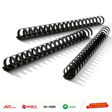 

RING Binder Plastik Spiral Plastik Jilid 12 MM 23 Lubang F4 isi 100 Hitam 1/2 Inch JOYKO Premium