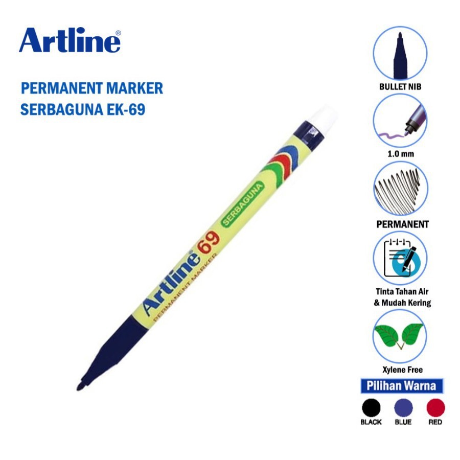 

ARTLINE PERMANENT MARKER SERBAGUNA EK-69