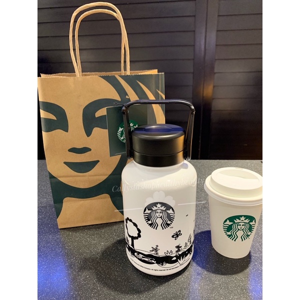 Starbucks Plastik Water Bottle Tumbler 1 Liter Reusable Bottle Starbucks X Kreaby Dreamy Day