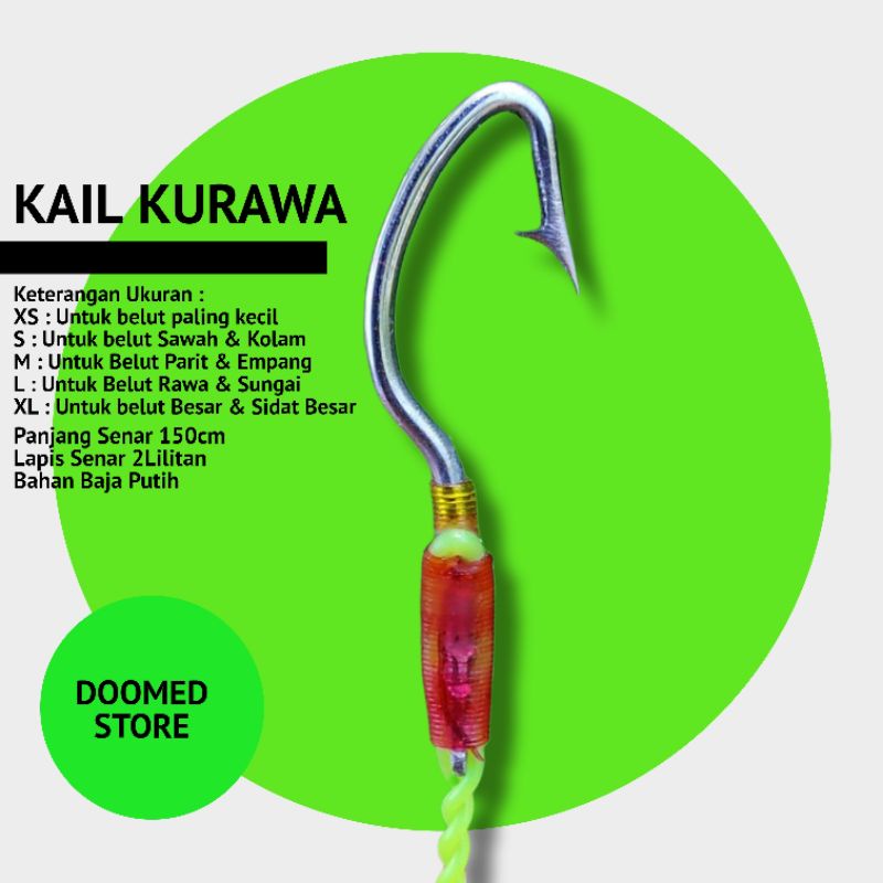 Kail Pancing Urek Belut Sawah Bahan Baja Putih Kurawa