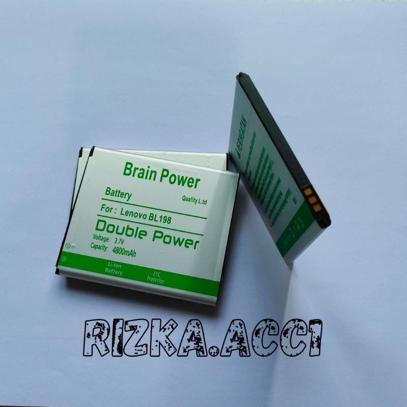 Baterai Batre Lenovo BL198 / A859 S880 S890 K860 A830 A850 Brain Double Power Battery Hp