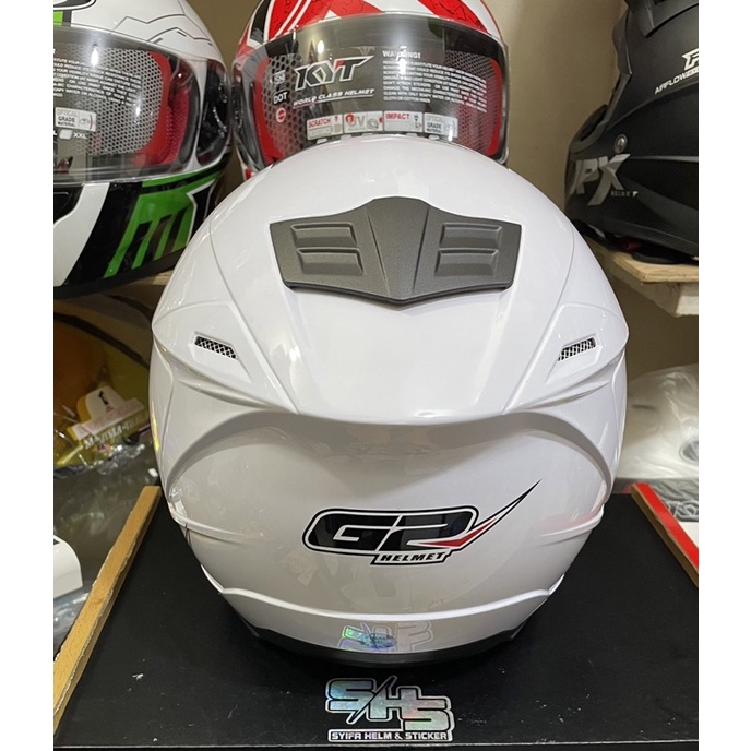 HELM G2 OPTIMAX SOLID DOUBLE VISOR PUTIH