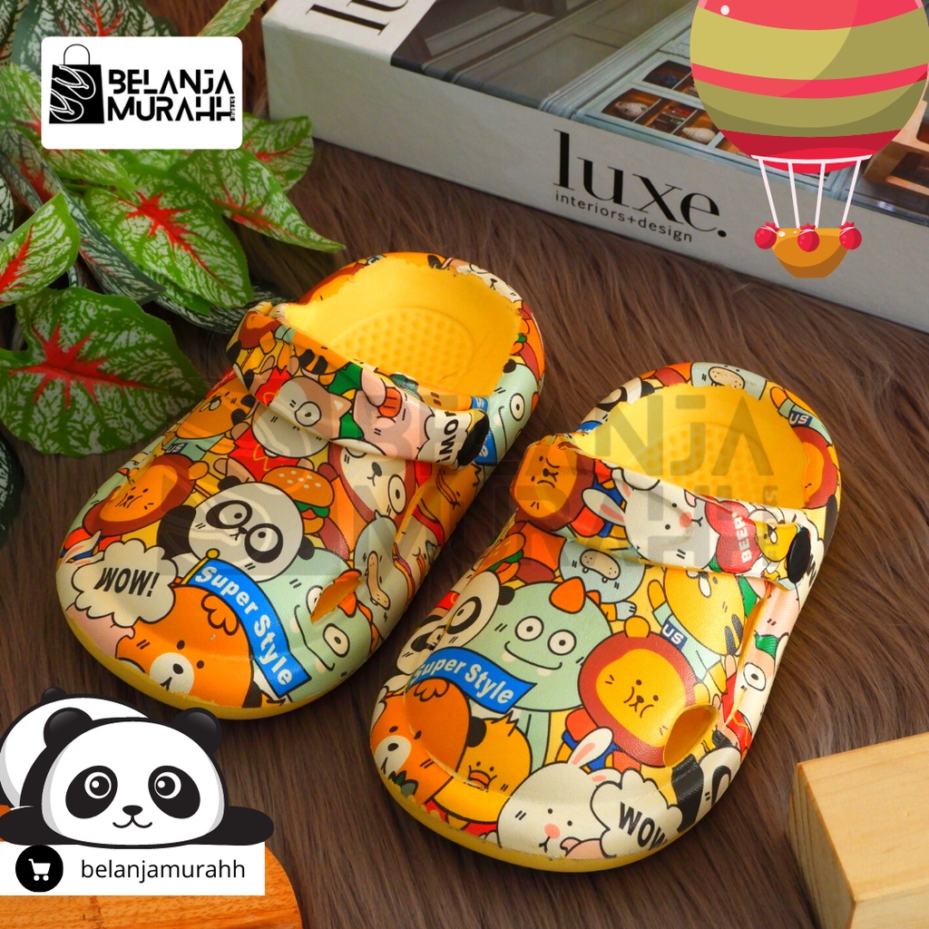 Sandal Kodok Anak anak Printing  Sendal bapaw  Sendal Baim  New Arivval Sendal Kodok Anak ank 603AA