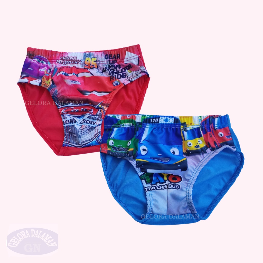 3 Pcs Celana Dalam Anak Laki Laki Gambar Kartun