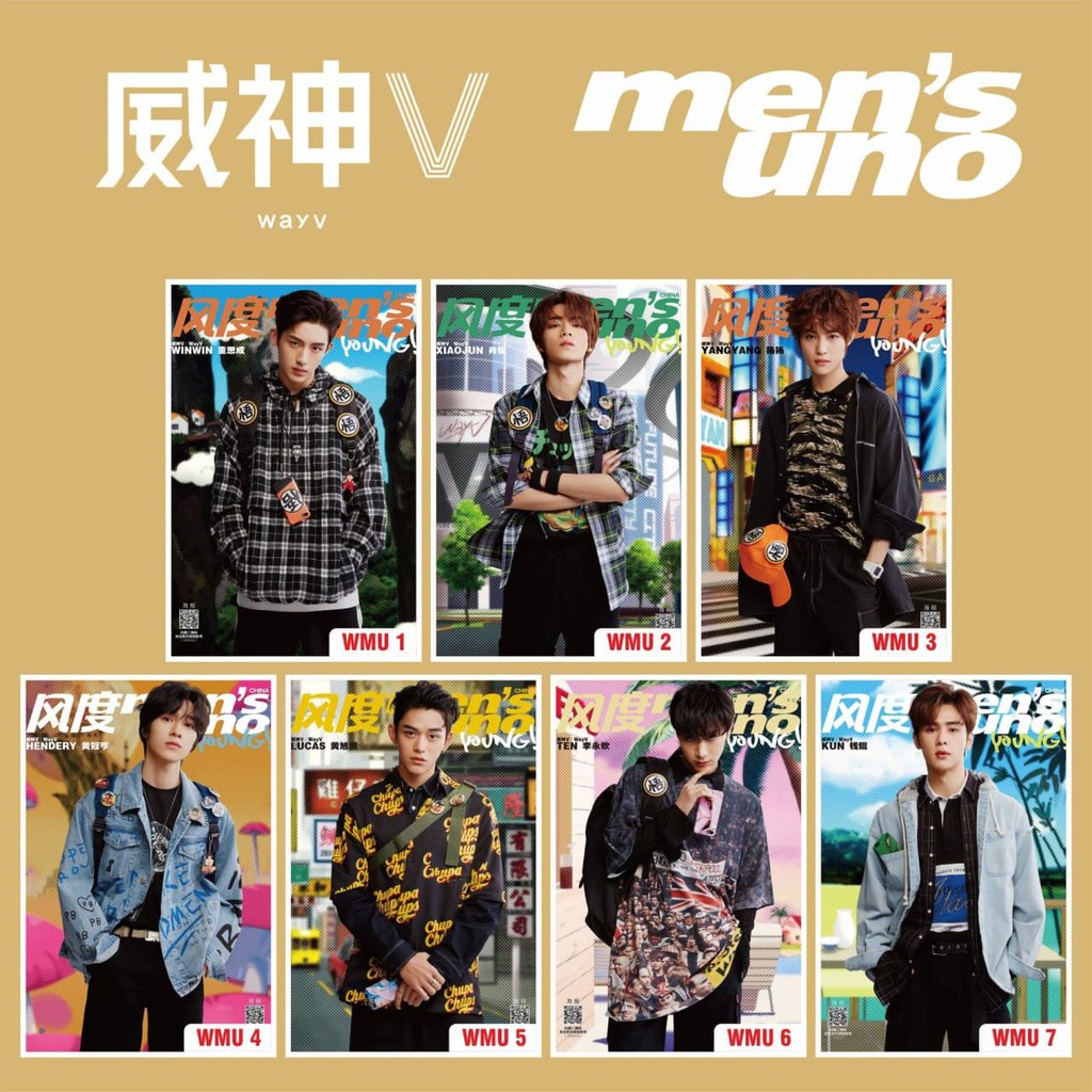 POSTER WAYV MEN'S UNO LUCAS XIAOJUN WINWIN TEN YANGYANG HENDERY QIANKUN