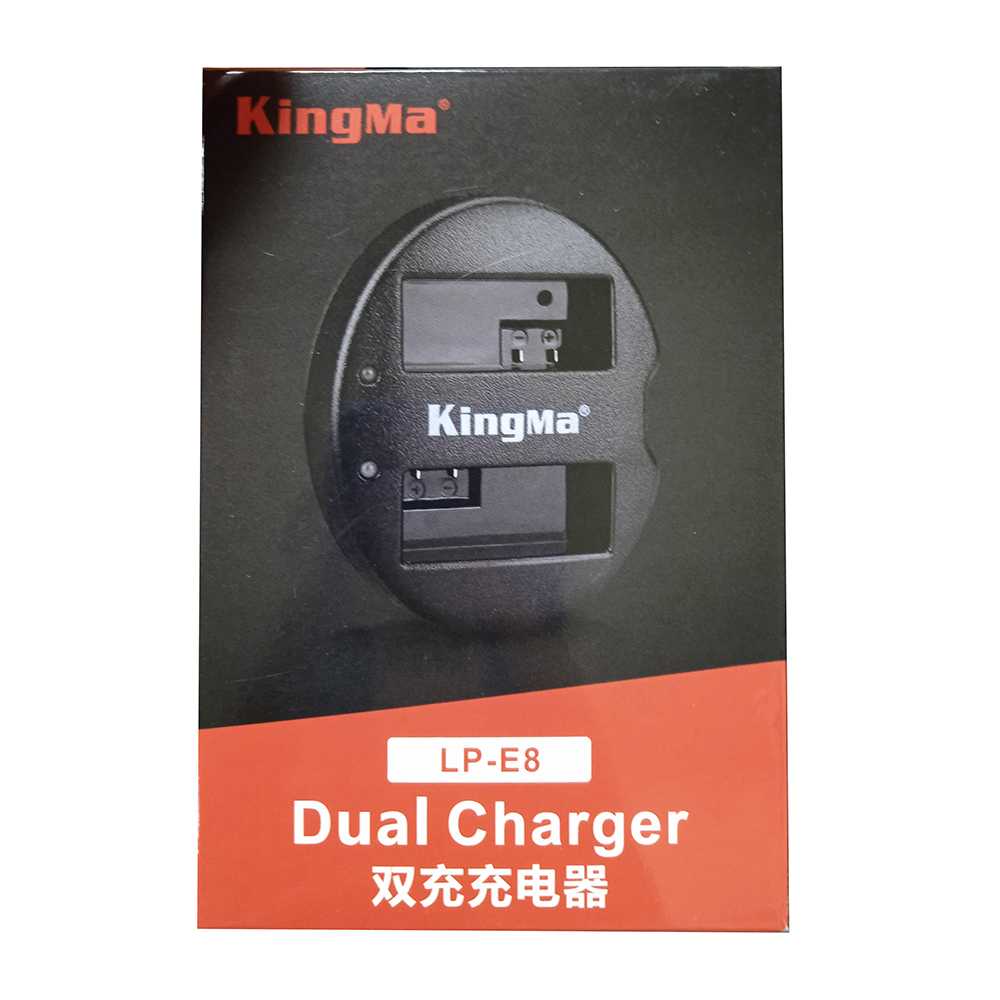 Kingma Charger Baterai 2 Slot Canon 550D 600D 650D Rebel T2i - LP-E8-Hitam