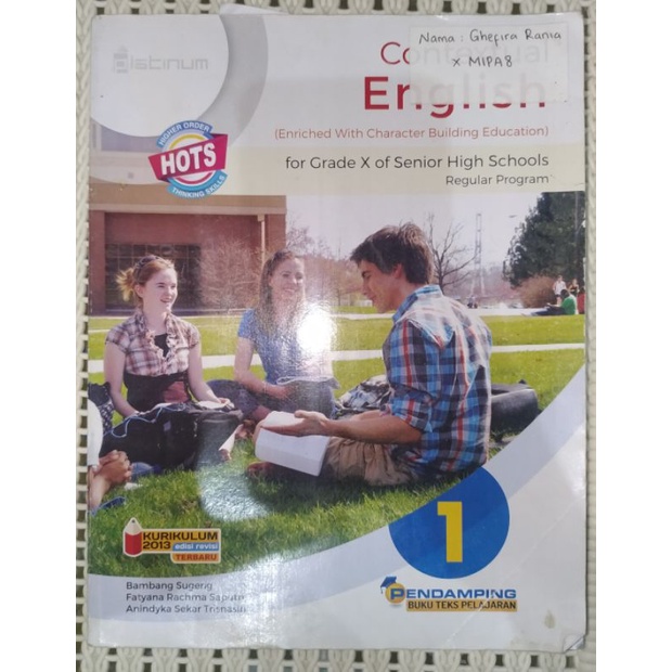 

CONTEXTUAL ENGLISH PLATINUM (ENRICHED WITH CHARACTER BUILDING EDUCATION) KELAS 10
