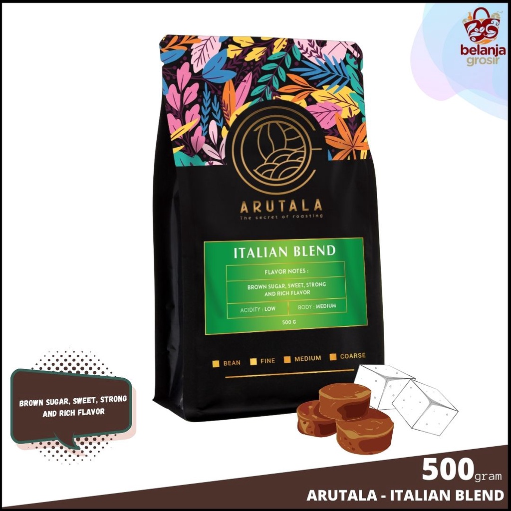 

ARUTALA Kopi Italian Blend for Espresso Coffee 500 Gram