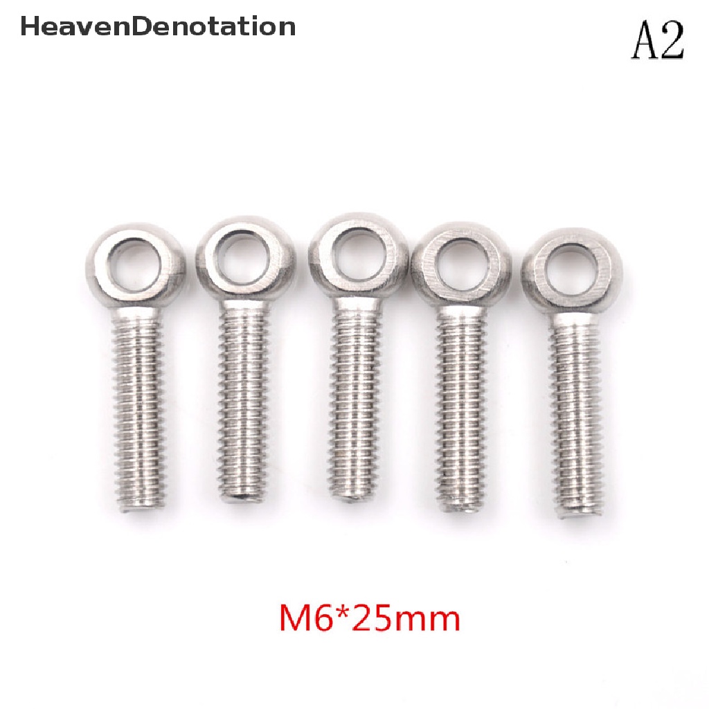 [HeavenDenotation] 5PCS Stainless Steel Machinery Shoulder Lifting Eye Bolt M5 M6 M8 M10 M12