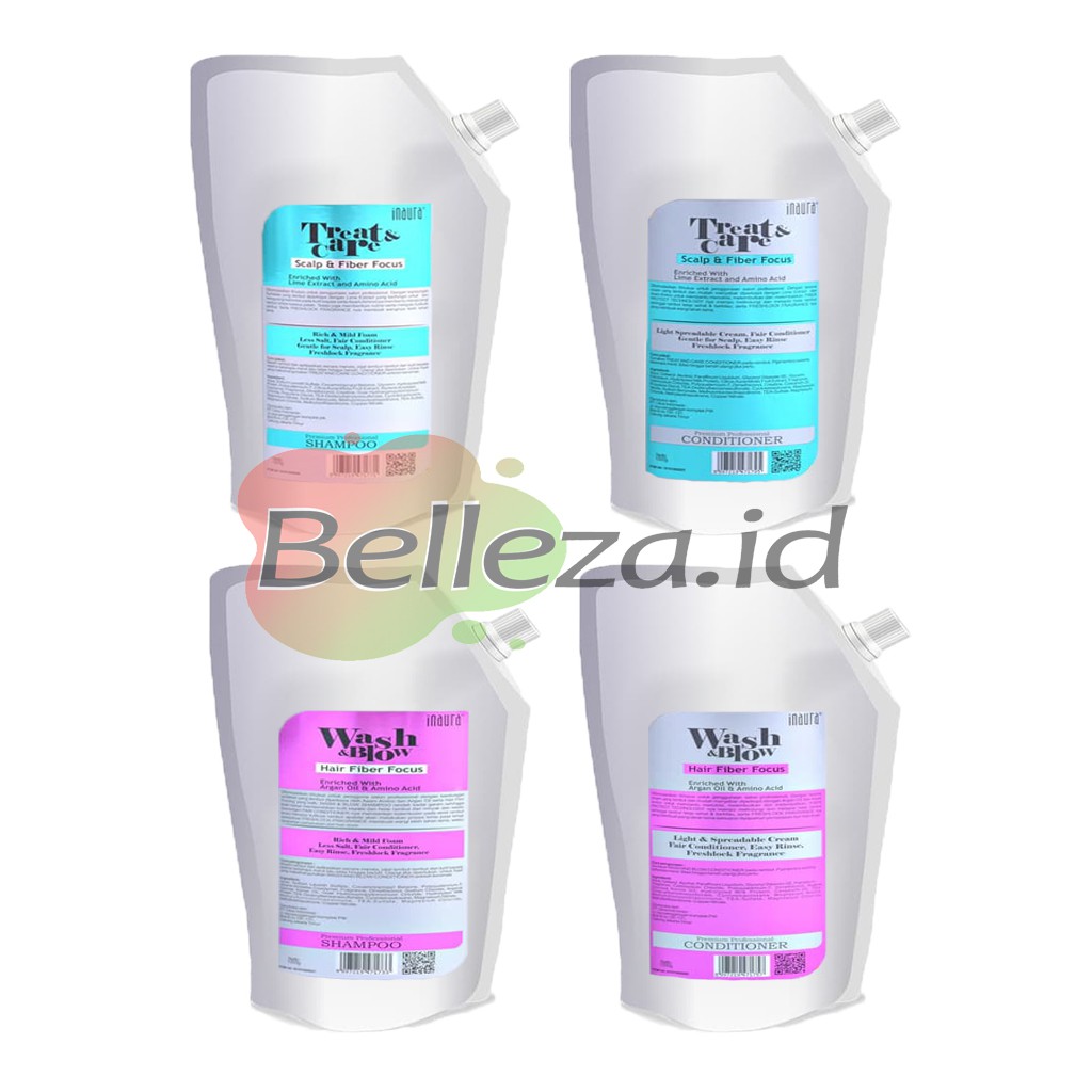 Inaura Shampoo/Conditioner Wash &amp; Blow / Treat &amp; Care Refill 1000ml