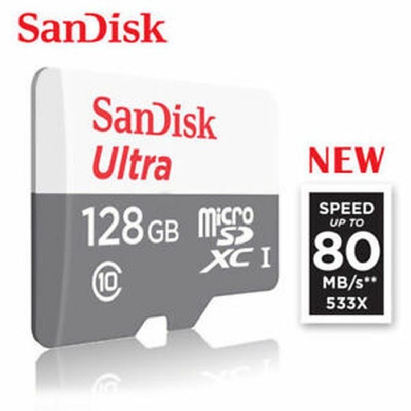 Memori Card Sandisk Ultra 128GB 100mb/s Class 10 Non Adapter Kartu Memori MicroSD