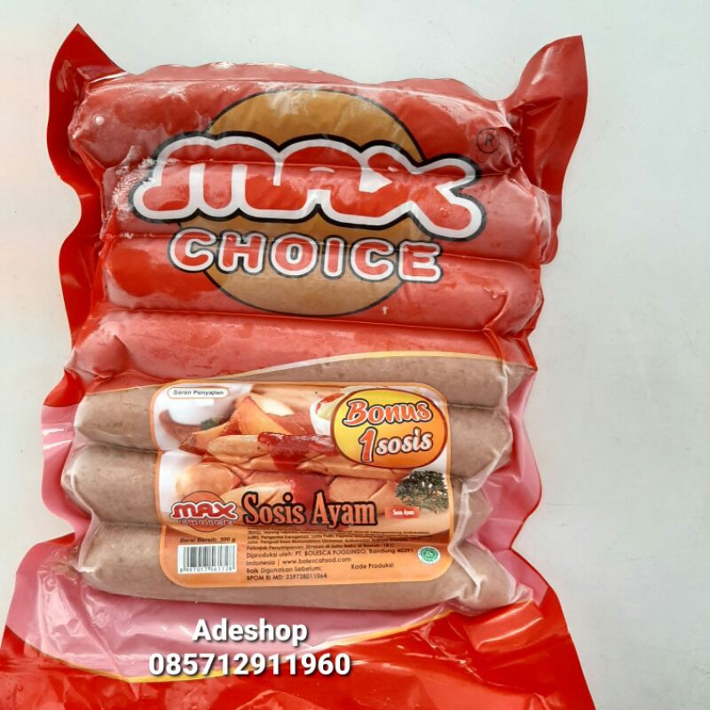 

sosis bakar sapi jumbo max choice 500gr