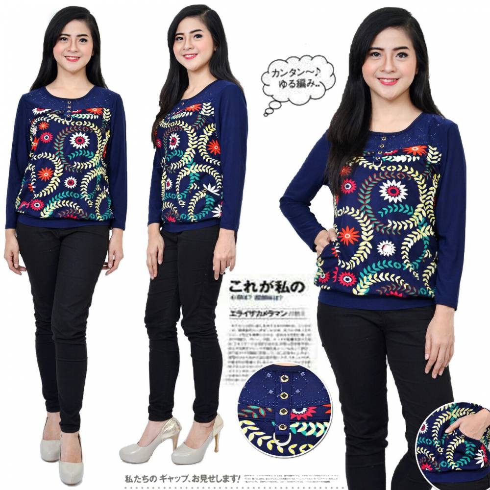  Baju  Wanita Atasan Blouse  Sun Cantik Style Modis Murah 