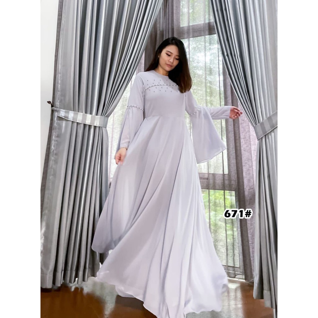 671# Dress muslim fashion wanita / gamis ceruty fashion wanita