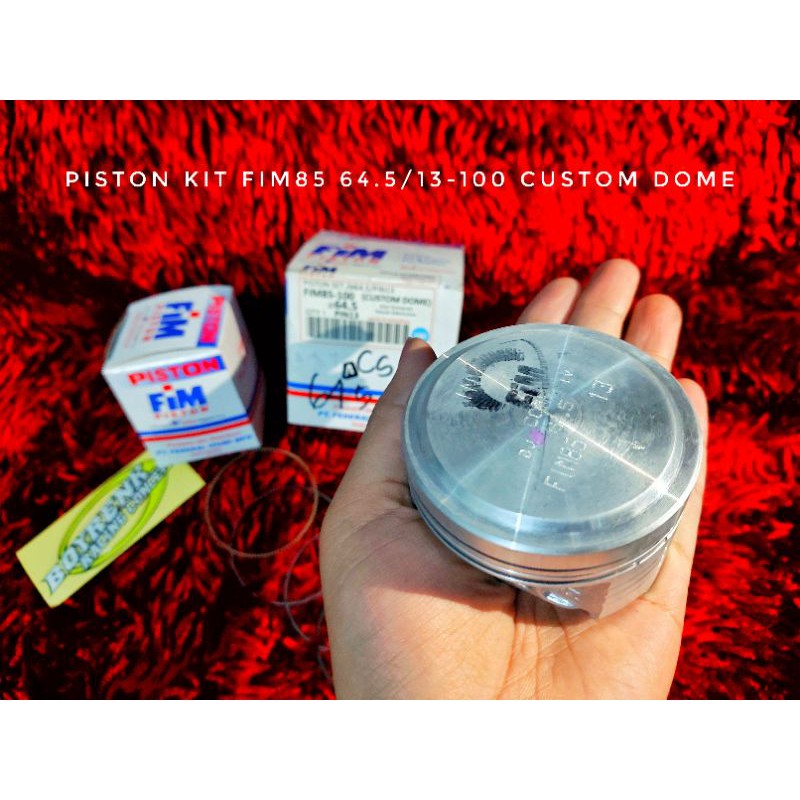 PISTON KIT FIM85 DIAMETER 64.5 PIN 13 CUSTOM DOME - BOYRENK RACING CONCEPT