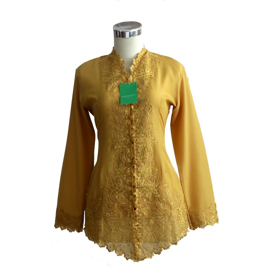 Kebaya Encim Katun Kubus 706 Mustard Emas