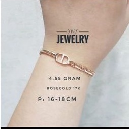 GELANG EMAS CD CHRISTIAN DIO CUBAIN CHAIN ROSEGOLD