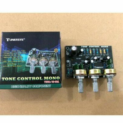 Kit Tone Control Mono DC12V Tunersys Type TC001 2 Transistor 3 Channel