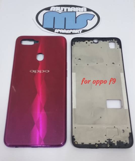 CASING OPPO F9 / BACKDOOR FULLSET BAZEL + FRAME LCD OPPO F9