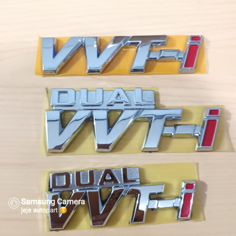 emblem tulisan logo DUAL VVTI VVTI ORIGINAL ASLI