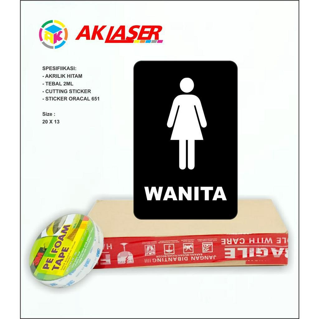 

RK Akrilik Custom Toilet Wanita Tipe 3 Acrylic Signage Sticker Signboard