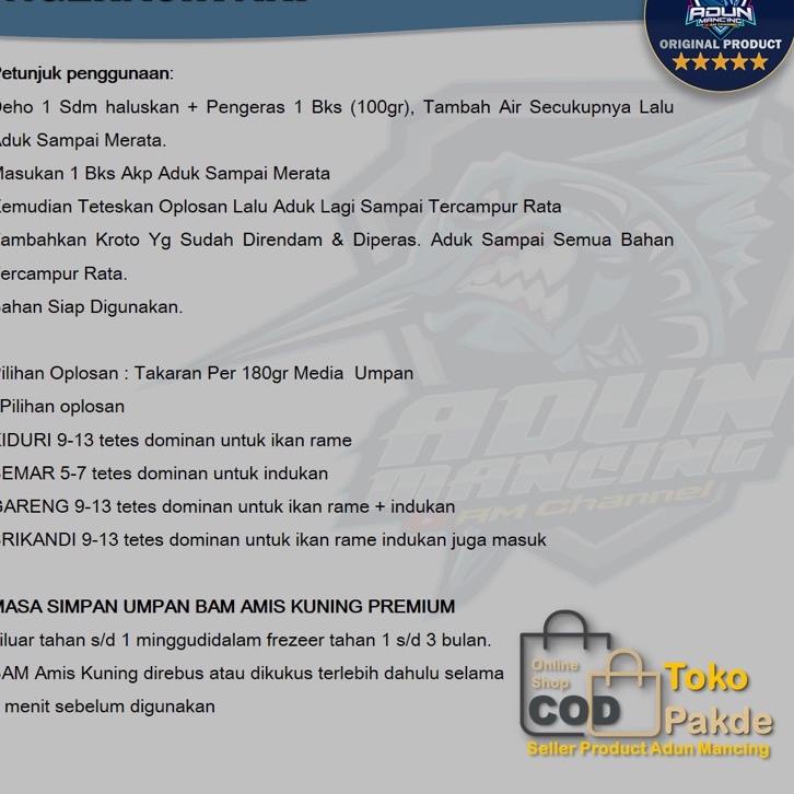 Hot Sale - PAKET MINI BAM Amis Kuning  umpan ikan mas adun mancing 