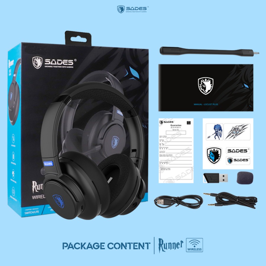 Sades Runner 3 Connection Wireless Bluetooth Gaming Headset