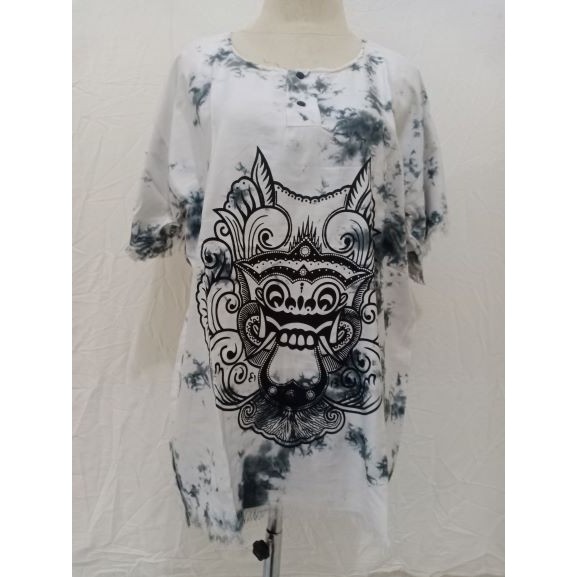 KAOS BARONG BALI DEWASA L &amp; XL TYE DYE MURAH HIGH QUALITY | BAJU BARONG BALI DEWASA PUTIH L &amp; XL