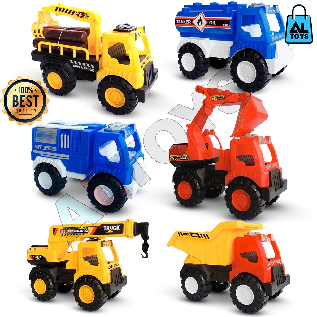 Mainan Mobil Mobilan Kontruksi Dump Truck Pasir / Crane / Exsavator / Tangki Oli / Pemadam Kebakaran / Truck Logging Kayu / Boarding Truck Loader Bandara