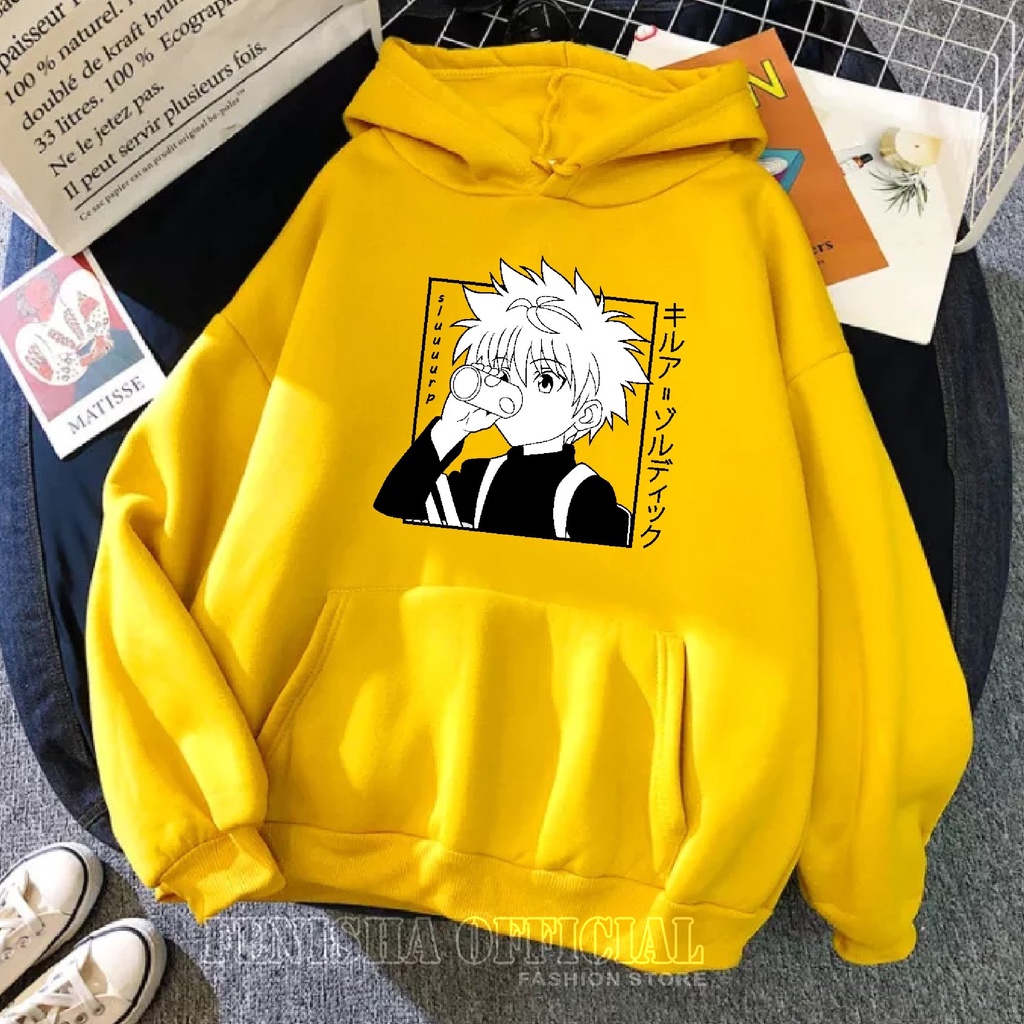 FenishaStore Sweater Hoodie Wanita ANIME KILLUA Size M, L, XL, XXL / Sweater Hoodie Korean Style / Sweatshirt Hoodie Wanita - Bisa Bayar Ditempat COD