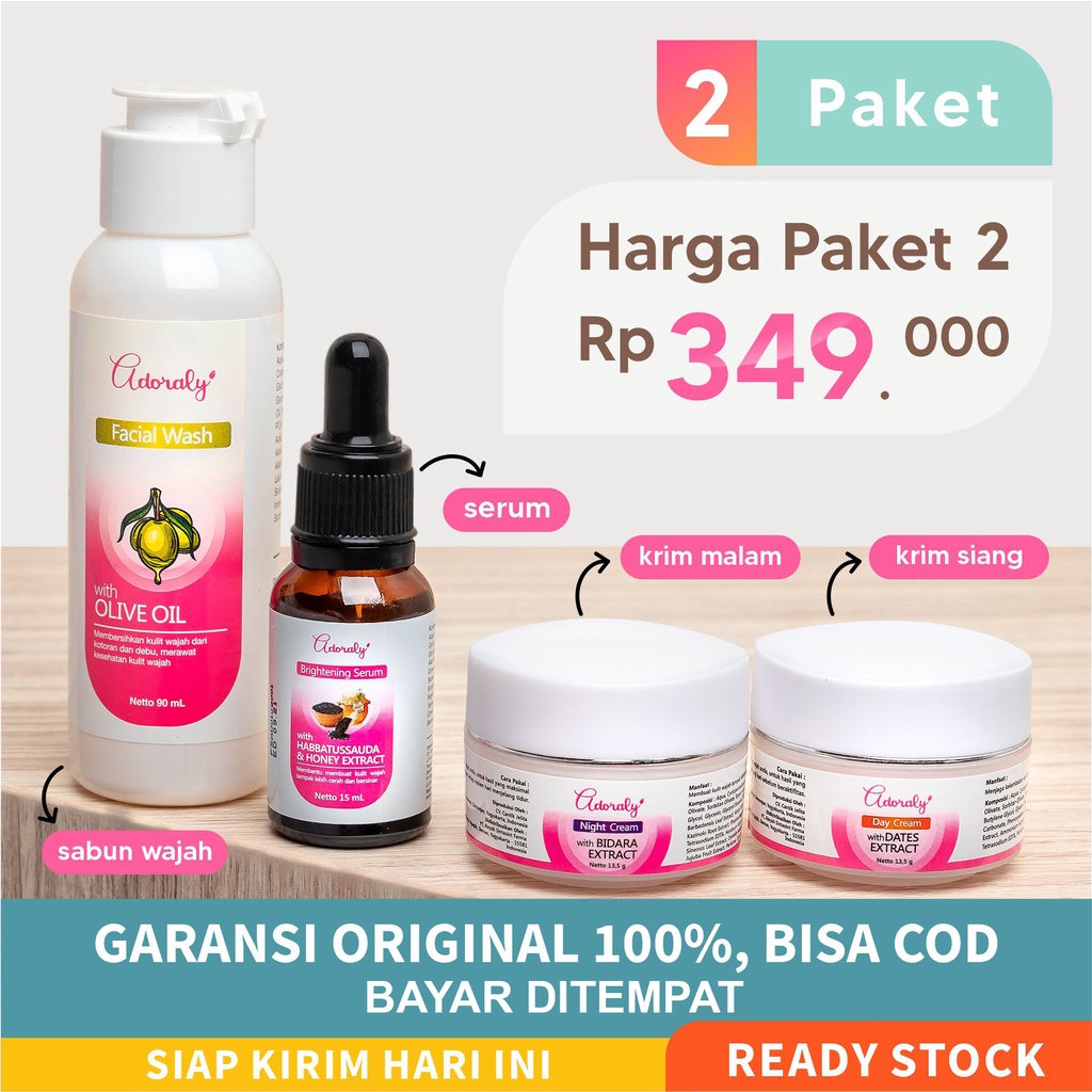 2 [PAKET] ADORALY SKINCARE - PAKET KECANTIKAN BPOM AMAN BUSUI BUMIL