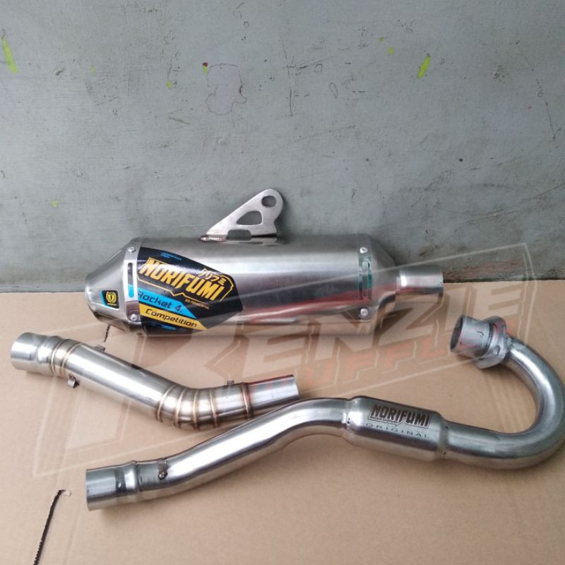 KNALPOT NORIFUMI ROCKET 4 KOMPETISI MOTOR CRF 150L/KLX 150/WR 155/DTRACKER 150/KLX TIGER/KLX MP-5