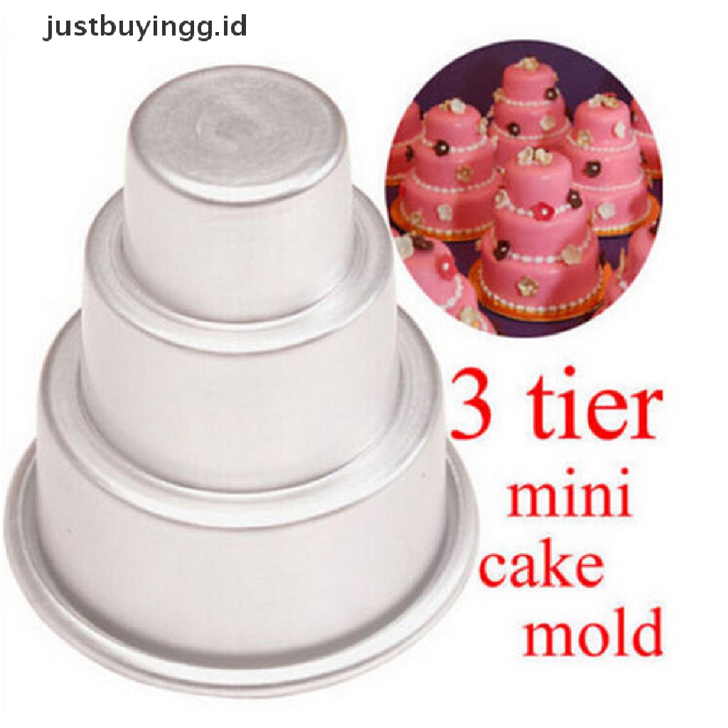 (Justbuyingg.Id) Loyang Cetakan Kue / Puding / Cokelat / Cupcake Mini 3 Tingkat Diy Untuk Pesta