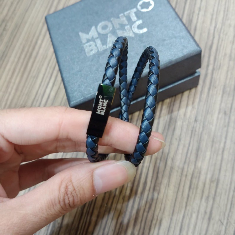 Gelang kulit Pria Montblanc bracelet original