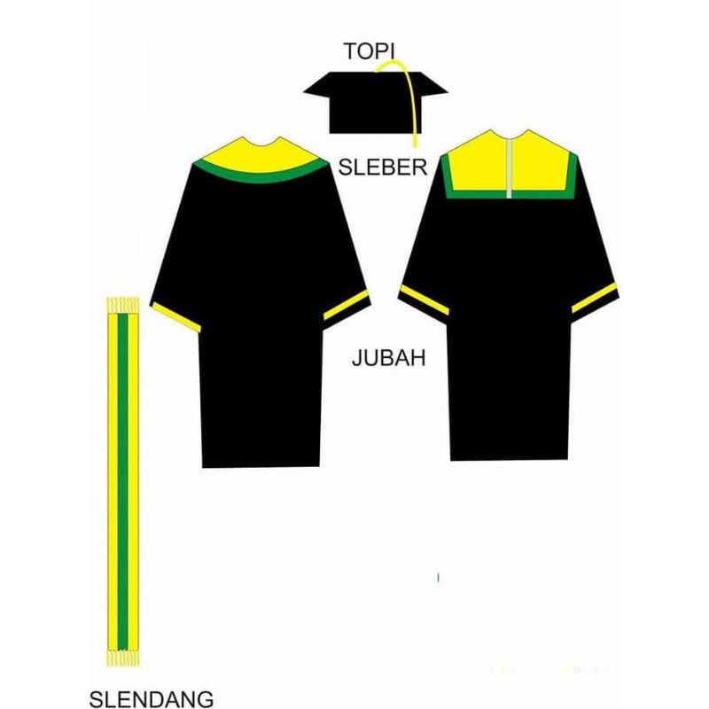 baju toga set LENGKAP / TK SD SMP DEWASA