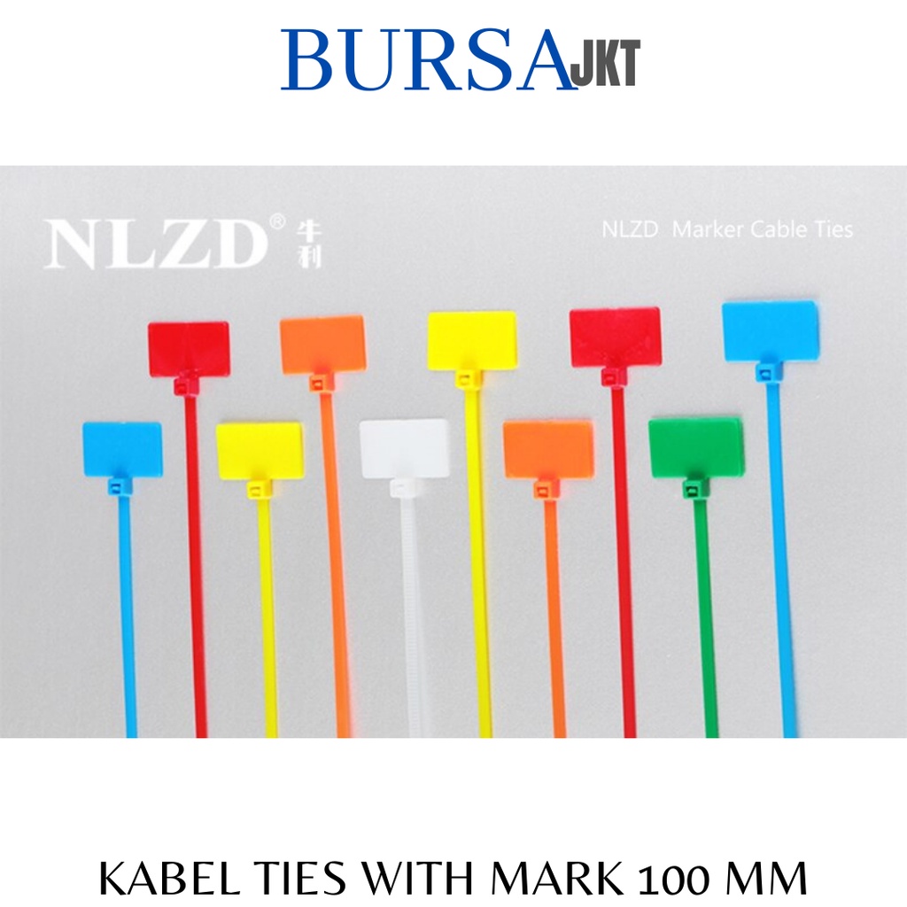 KABEL TIES TIE MARKING PENGIKAT KABEL DENGAN TAG 100 MM