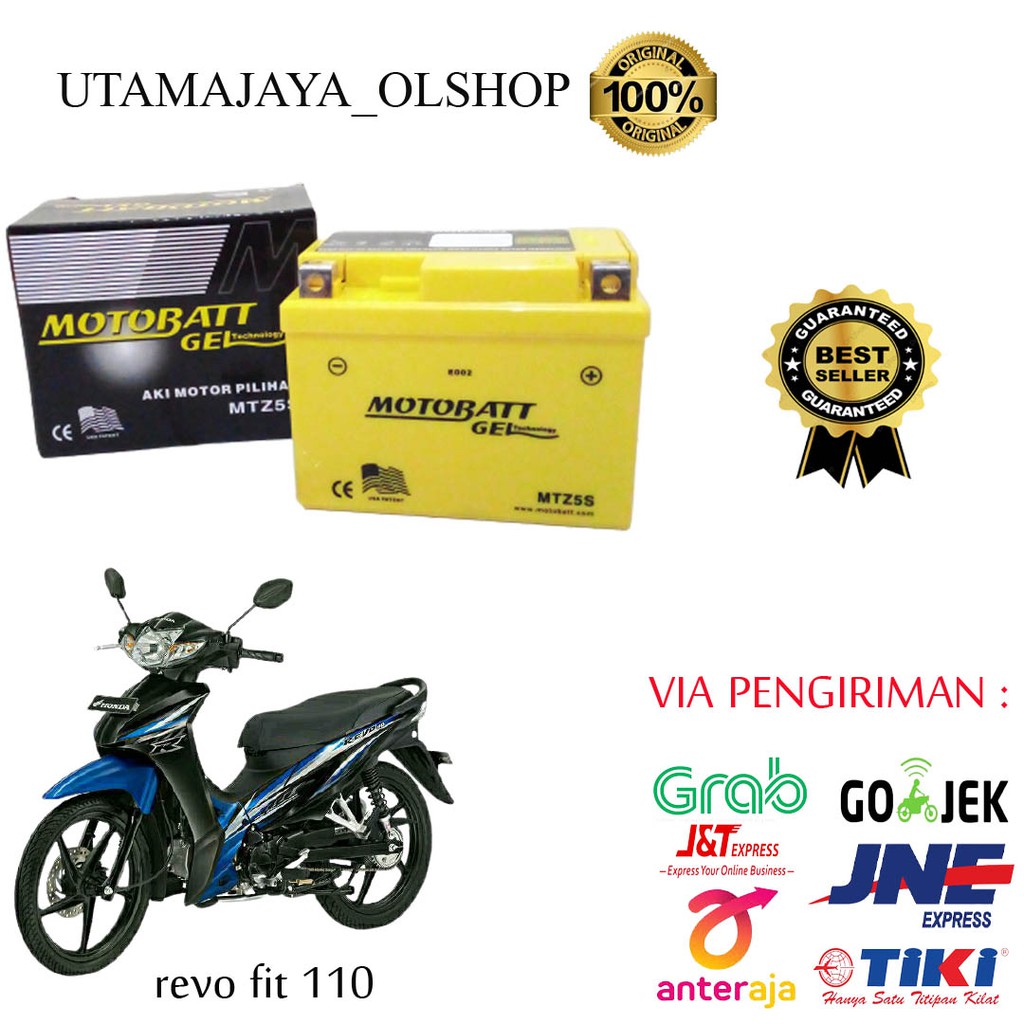 AKI MOTOR MOTOBATT MTZ5S AKI KERING HONDA REVO FIT 110 ORIGINAL