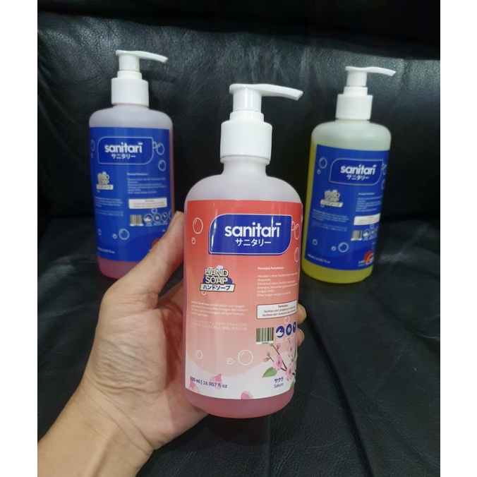 SABUN CUCI TANGAN SANITARI 500 ML PUMP HANDSOAP