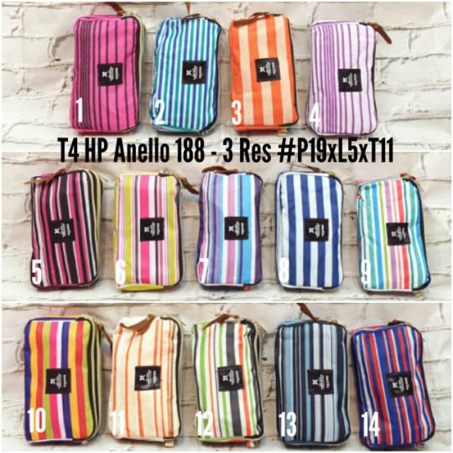 Pouch Dompet HP Anello 3 Ruang AN-188 + Tali Selempang