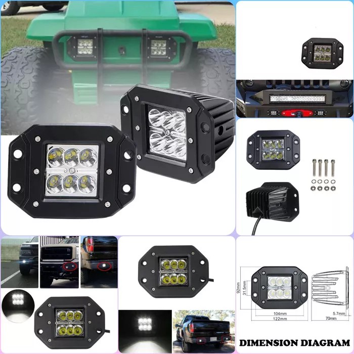 LAMPU SOROT FOGLAMP MUNDUR JEEP OFFROAD BUMPER ARB CREE 30 WATT