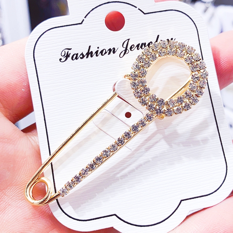 Bros Korea Mutiara bros Berlian Brooch Aksesoris Bros Pin-#2