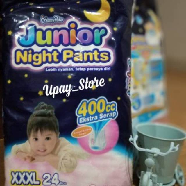 Pampers Popok Anak Mami Mamy Poko MamyPoko Junior Night Pants XXXL24 XXXL 24 Girls Murah Depok