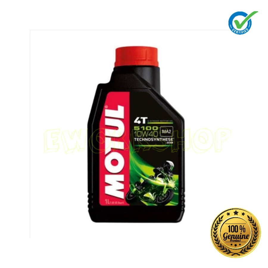 OLI MOTUL 5100 4T 10W40 TECHNOSYNTHESE ESTER 1 L 100% Original Product