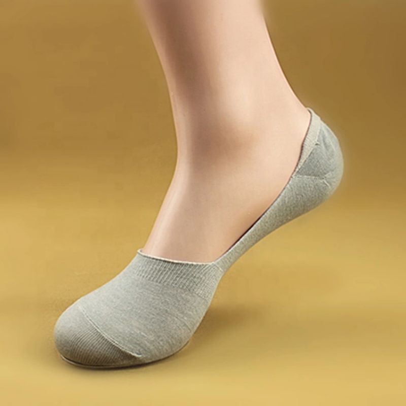 TOKO KL | Hidden socks serat bambu kaos kaki pendek pendek invisible anti slip GEL pria wanita dewasa unisex