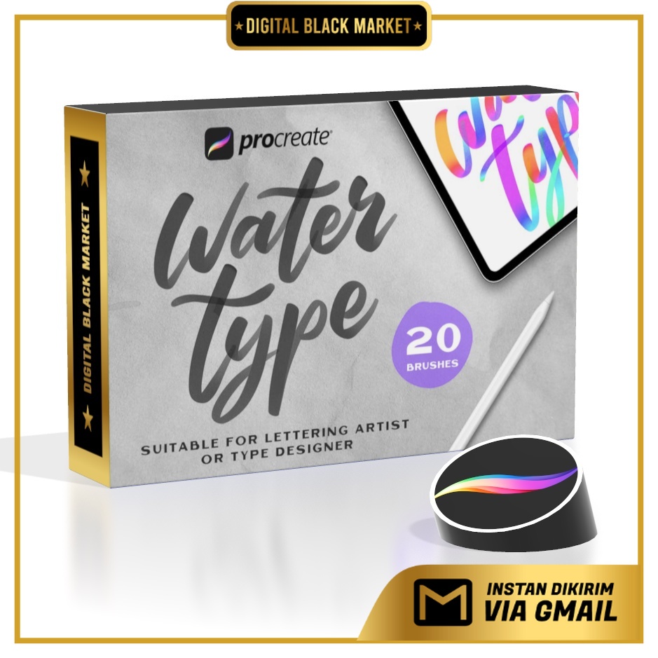 Water Type - Procreate Brushes