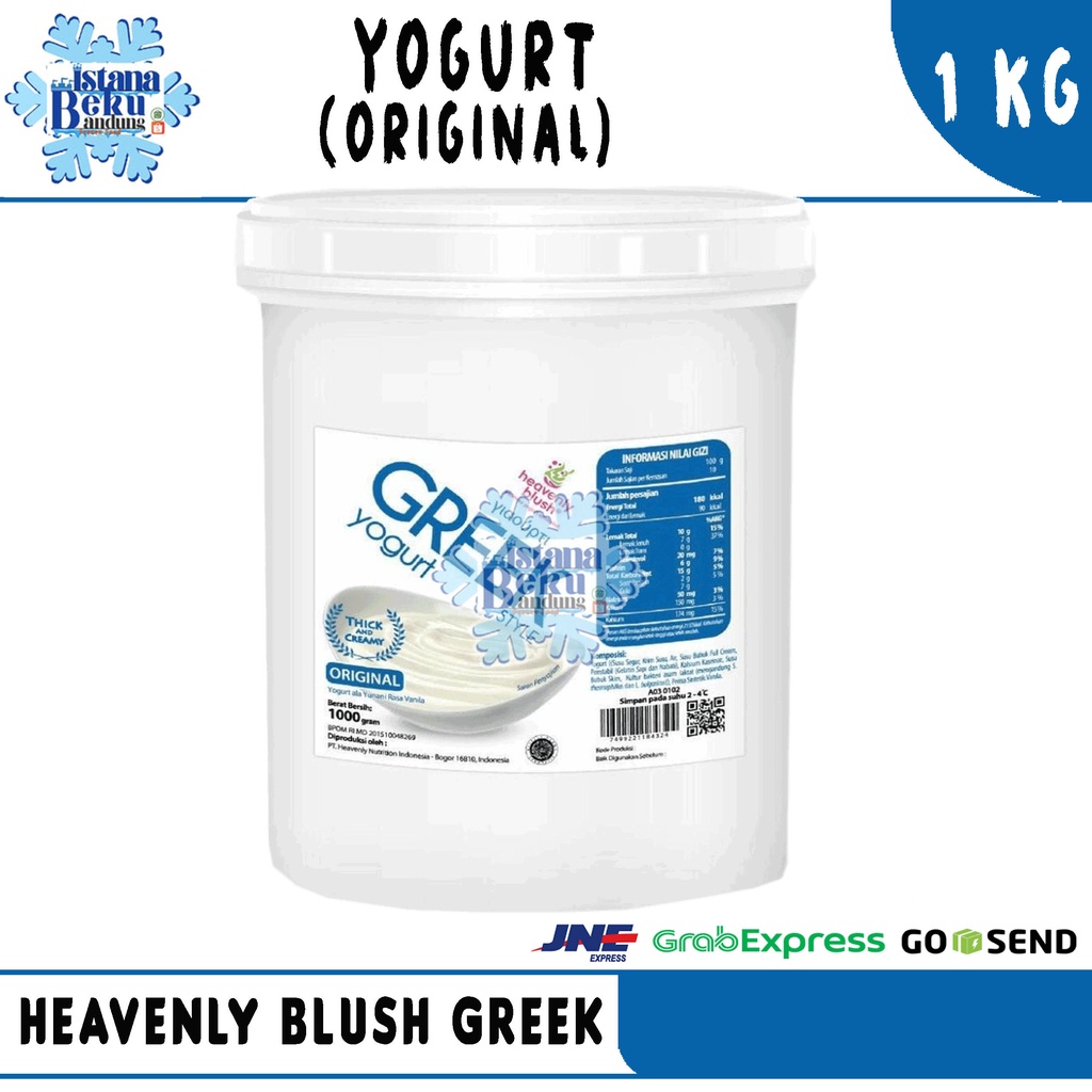 Jual Heavenly Blush Greek Yogurt Plain 1kg Indonesia